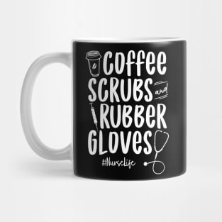 Coffee Scrubs Rubber Gloves Nurse Mug